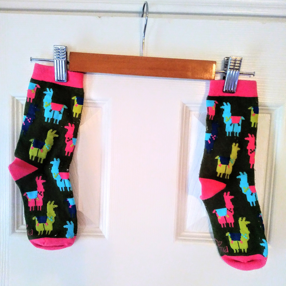 Olive Llama Crew Socks